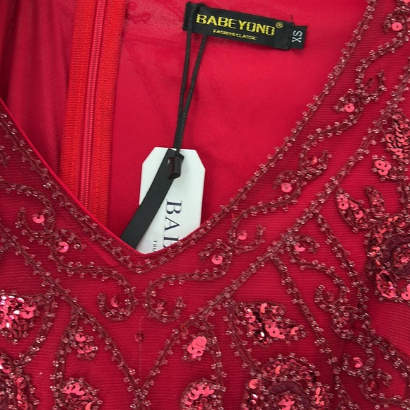 NWT Babeyond red flapper gown - Picture 9 of 11
